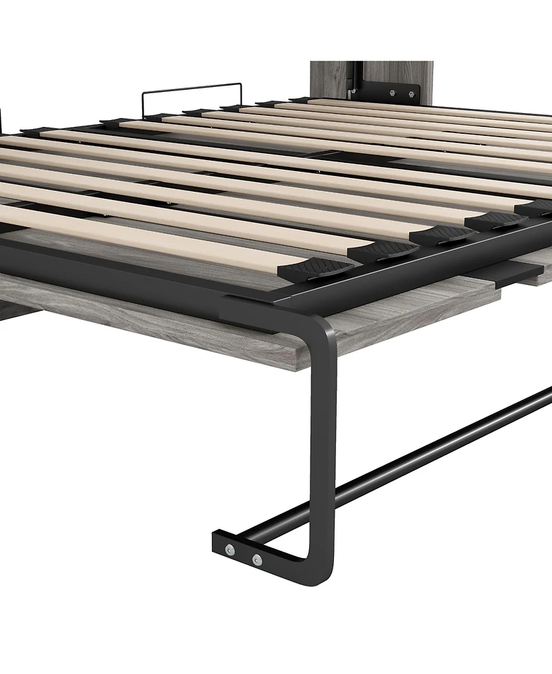 Streamdale Furniture Full Size Murphy Bed, can be Folded into a Cabinet, Gray