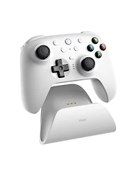 8BitDo Ultimate 2 Wireless Controller with Hall Effect Triggers, Tmr Joysticks and Integrated Charging Dock - White - 81HE01