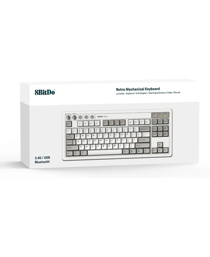 8BitDo Retro Wireless Gaming Mechanical Keyboard with Number Pad for Windows and Android
