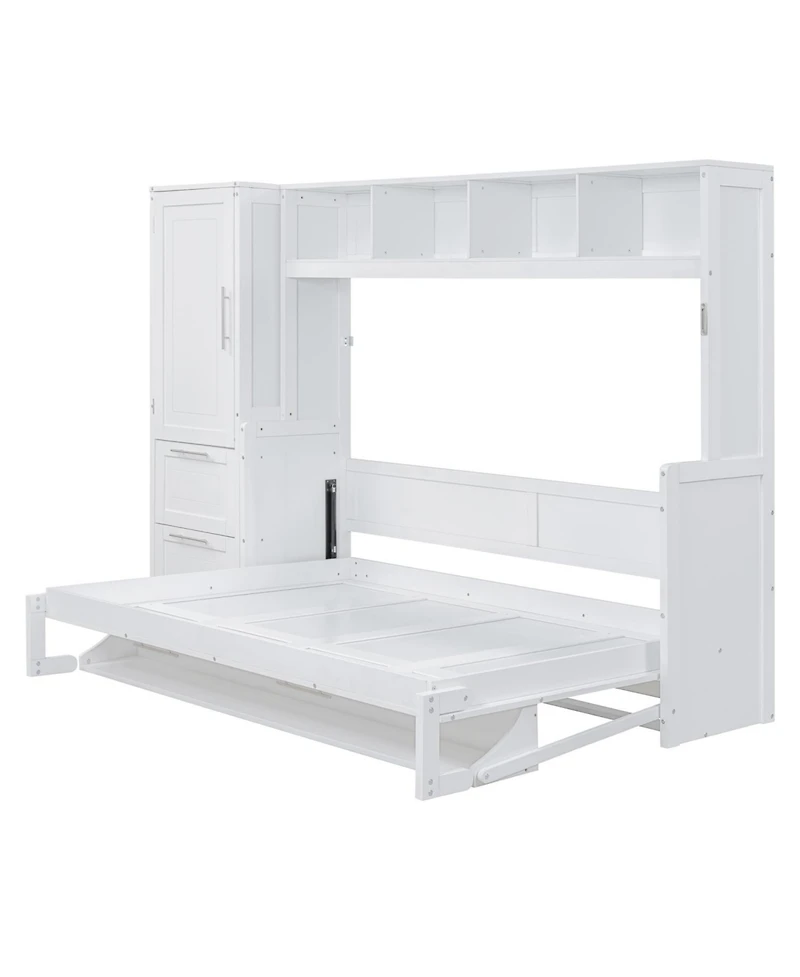 Streamdale Furniture Streamdale Queen Murphy Bed with Closet & Drawers