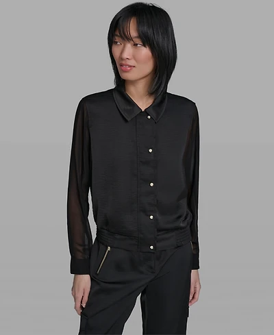 Karl Lagerfeld Paris Women's Collared Jacket