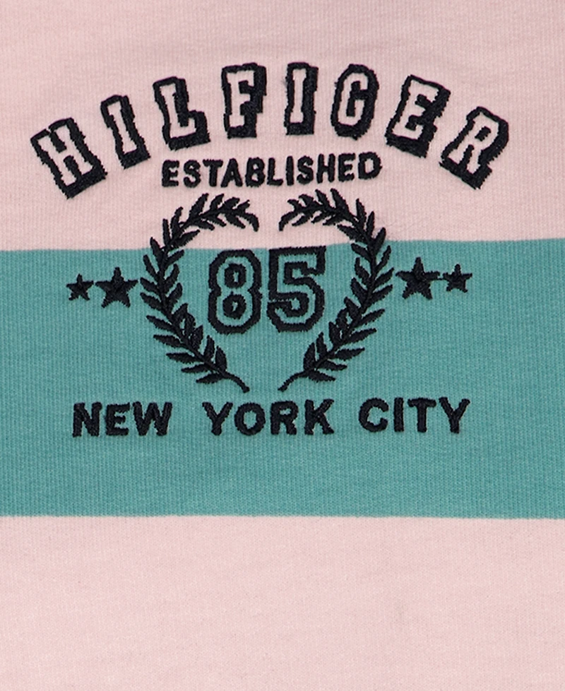 Tommy Hilfiger Girls' 7-16 Multi Stripe Johnny Collar Sweater