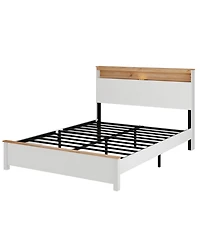Streamdale Furniture Queen Bed Frame with Charging Station