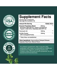 Nature's Craft Ox Bile Complex Capsules, 90ct