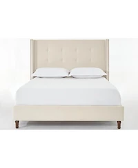 Streamdale Furniture Upholstered Queen Bed with Wingback and Nailhead Trim