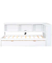 Streamdale Furniture Twin Wood Daybed with Storage & Usb