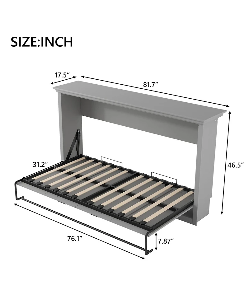 Streamdale Furniture Streamdale Twin Size Murphy Bed, can be Folded into a Cabinet