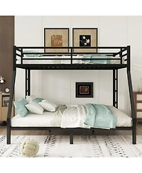 Streamdale Furniture Streamdale Metal Queen over King Bunk Bed, Space-Saving
