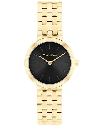 Calvin Klein Women's Forme Gold Tone Stainless Steel Bracelet Watch, 26mm