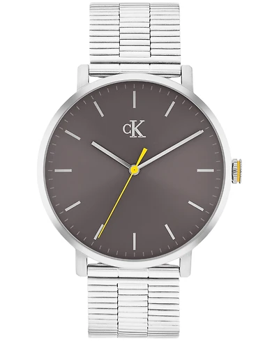 Calvin Klein Men's Real Silver Tone Stainless Steel Mesh Bracelet Watch