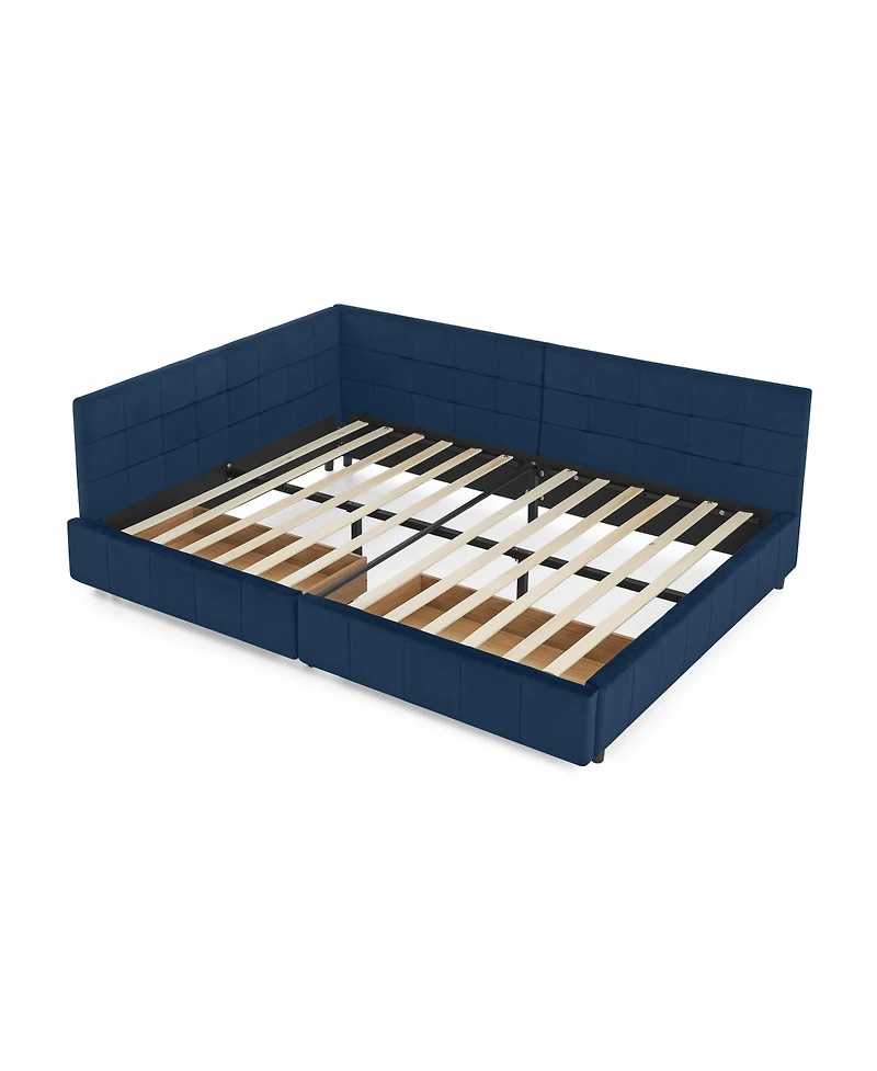 Streamdale Furniture Streamdale Tufted Upholstered Bed Frame with Comfortable Backrest