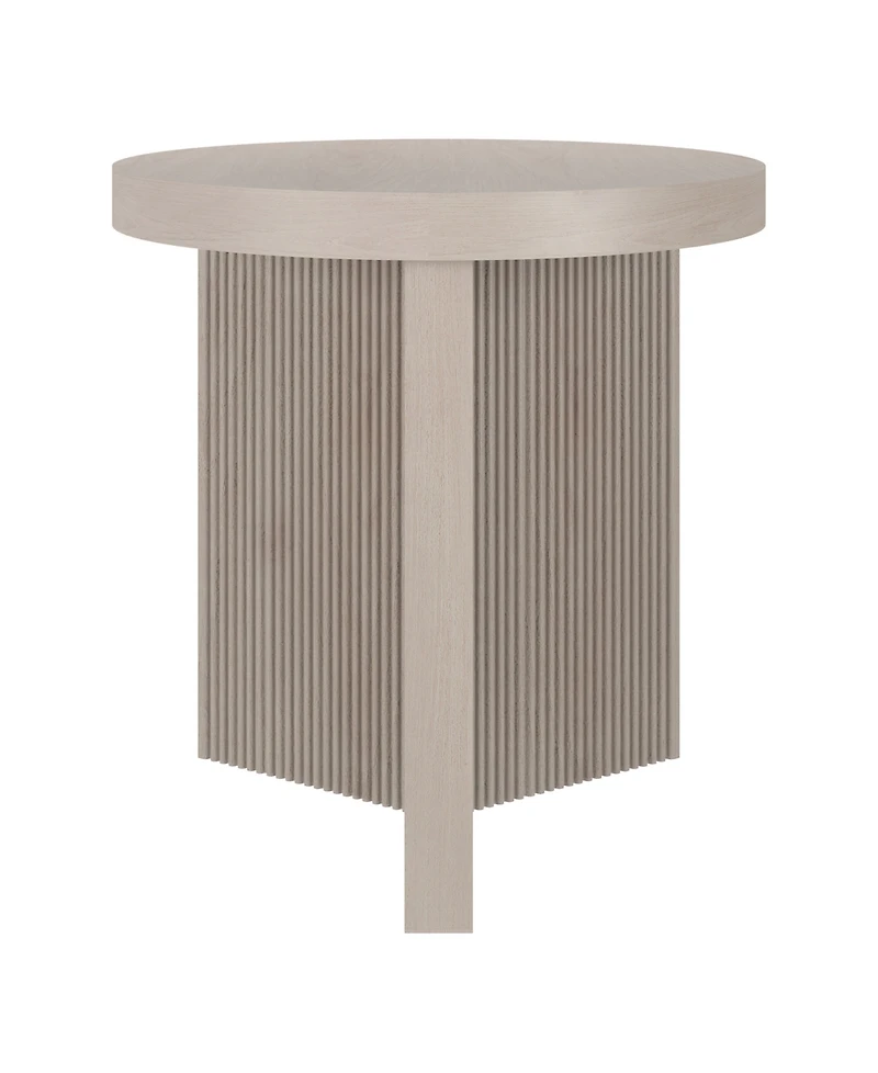 Hudson & Canal Holm 22" Wide Round Fluted Side Table
