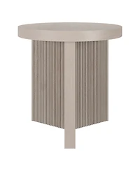 Hudson & Canal Holm 22" Wide Round Fluted Side Table