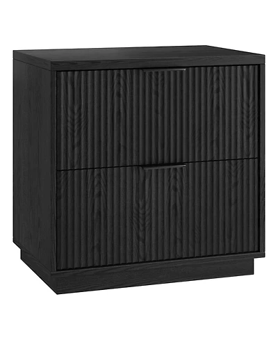 Hudson & Canal Yarden 24" Wide Rectangular Fluted Nightstand