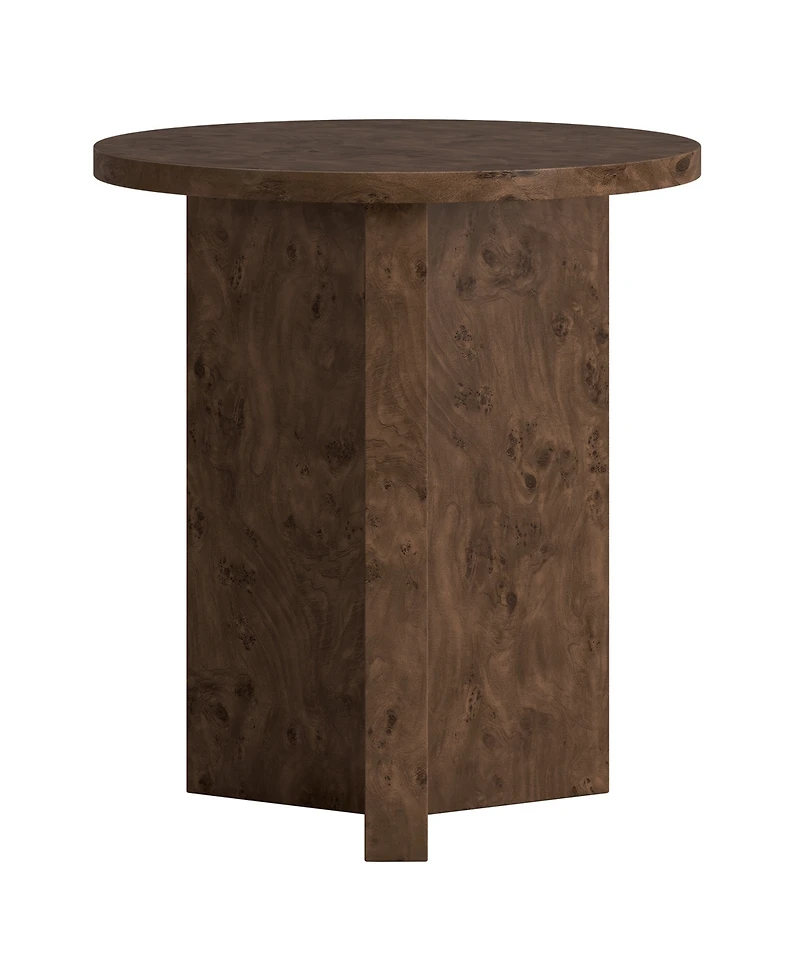 Hudson & Canal Anders 20" Wide Burled Side Table