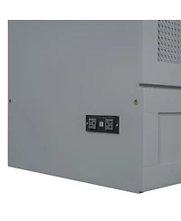 Streamdale Furniture Queen Size Murphy Bed with Large Drawers, Gray