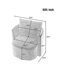 Streamdale Furniture Swivel Accent Barrel Chair