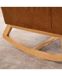 Streamdale Furniture Caramel Rocking Chair with Footrest