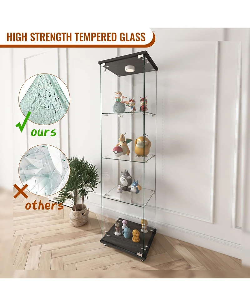 Streamdale Furniture Led Glass Display Cabinet