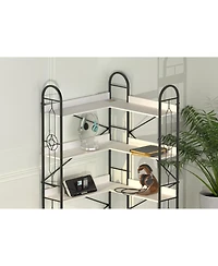 Streamdale Furniture 5-Tier Industrial Corner Bookshelf