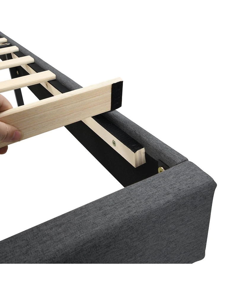 Streamdale Furniture King Upholstered Bed Frame Usb Ports