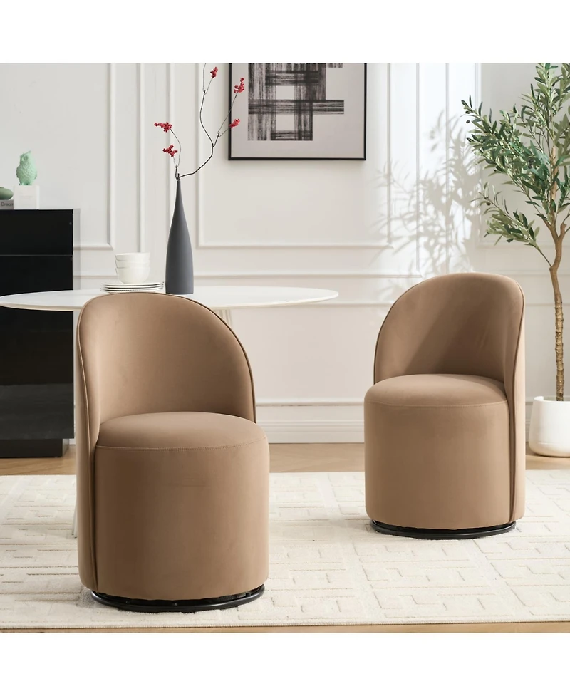 Streamdale Furniture Upholstered Swivel Barrel Dining/Accent Chair