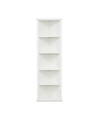 Streamdale Furniture 2x 75" Triangle Bookshelves - White (Set of 2)