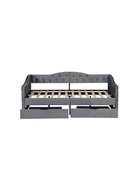 Streamdale Furniture Upholstered Daybed with Storage, Twin Size