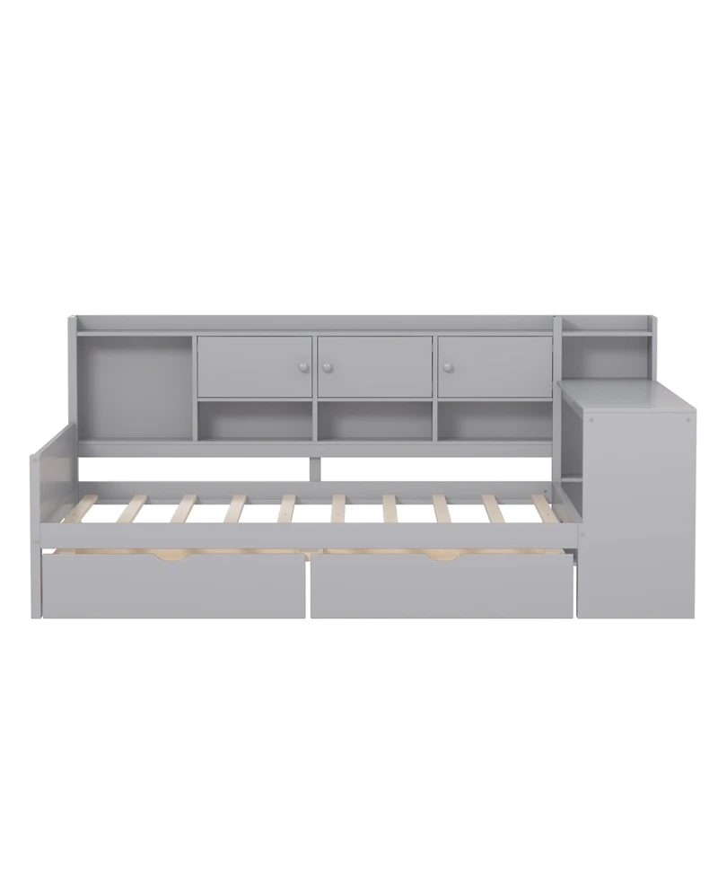 Streamdale Furniture Daybed with Storage, Desk & Bookshelf