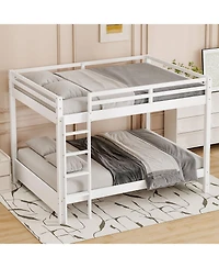 Streamdale Furniture Wood Queen Size Bunk Bed with Ladder