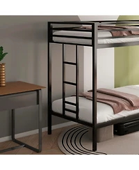 Streamdale Furniture Adam Metal Twin Bunk Bed with Ladder