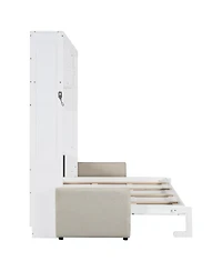 Streamdale Furniture Queen Size Murphy Bed Wall Bed with Sofa