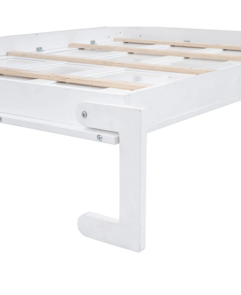 Streamdale Furniture Queen Size Murphy Bed Wall Bed with Top Cabinets