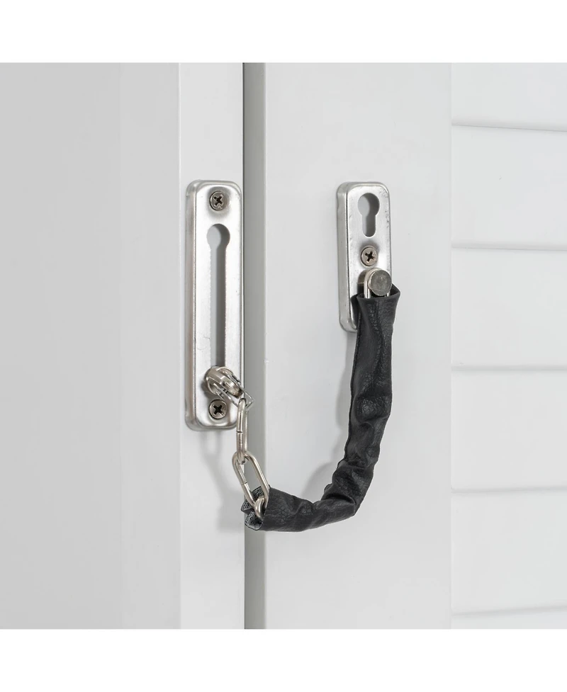 Streamdale Furniture Queen Murphy Bed with Storage & Louvered Detail