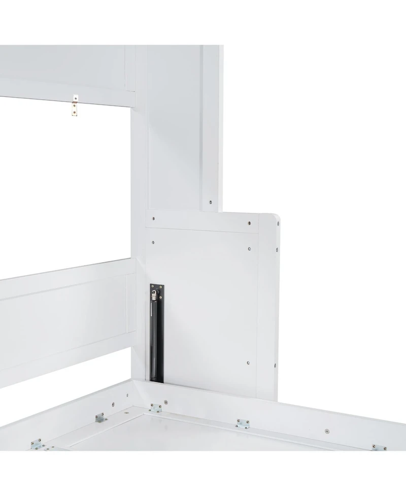 Streamdale Furniture Murphy Bed with Hydraulic Lift & Desk - Gray