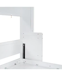 Streamdale Furniture Murphy Bed with Hydraulic Lift & Desk - Gray