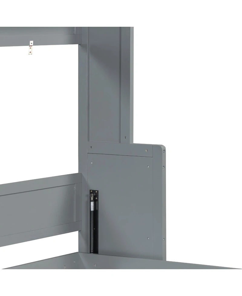 Streamdale Furniture Queen Murphy Bed with Hydraulic Lift & Desk