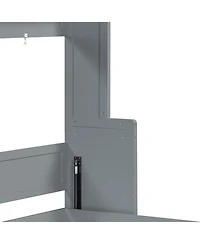 Streamdale Furniture Queen Murphy Bed with Hydraulic Lift & Desk