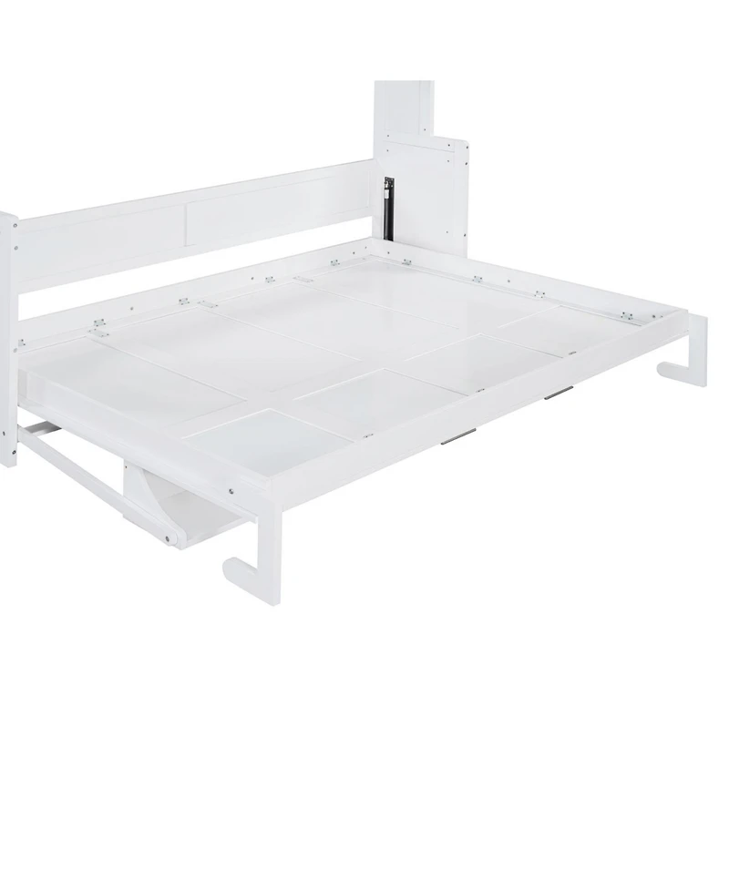 Streamdale Furniture Queen Murphy Bed with Hydraulic Lift & Desk