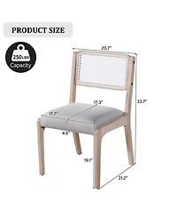 Streamdale Furniture Modern Farmhouse Dining Chairs, Set of 2, Beige