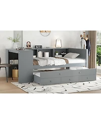Streamdale Furniture Streamdale Twin Daybed with Trundle, Storage, Desk