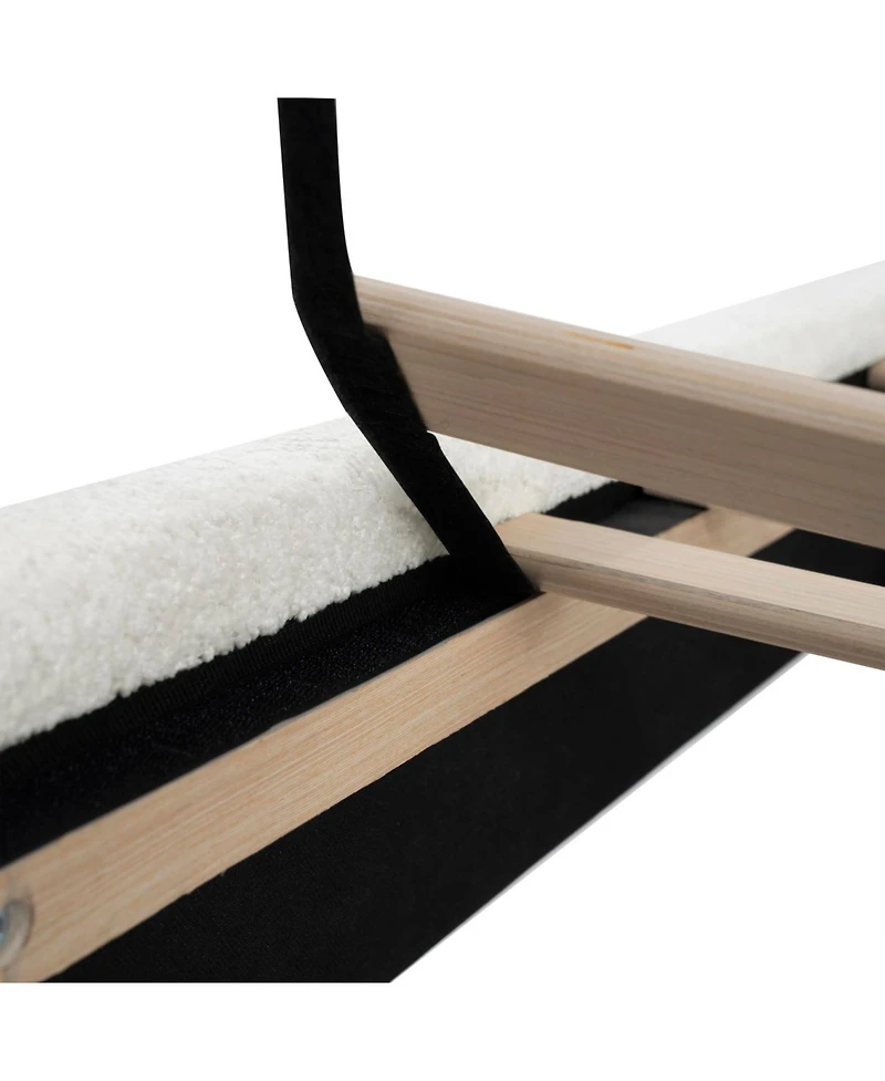 Streamdale Furniture King Size Bed Frame, Boucle Upholstered Headboard, Wood Feet