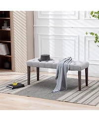 Streamdale Furniture Streamdale Tufted Velvet Bench Ottoman