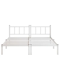 Streamdale Furniture Triple Twin Metal Bunk Bed with Guardrails & Ladder