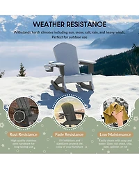 WestinTrends Outdoor Hdpe Plastic Preschool Toddler Classic Adirondack Rocking Chairs