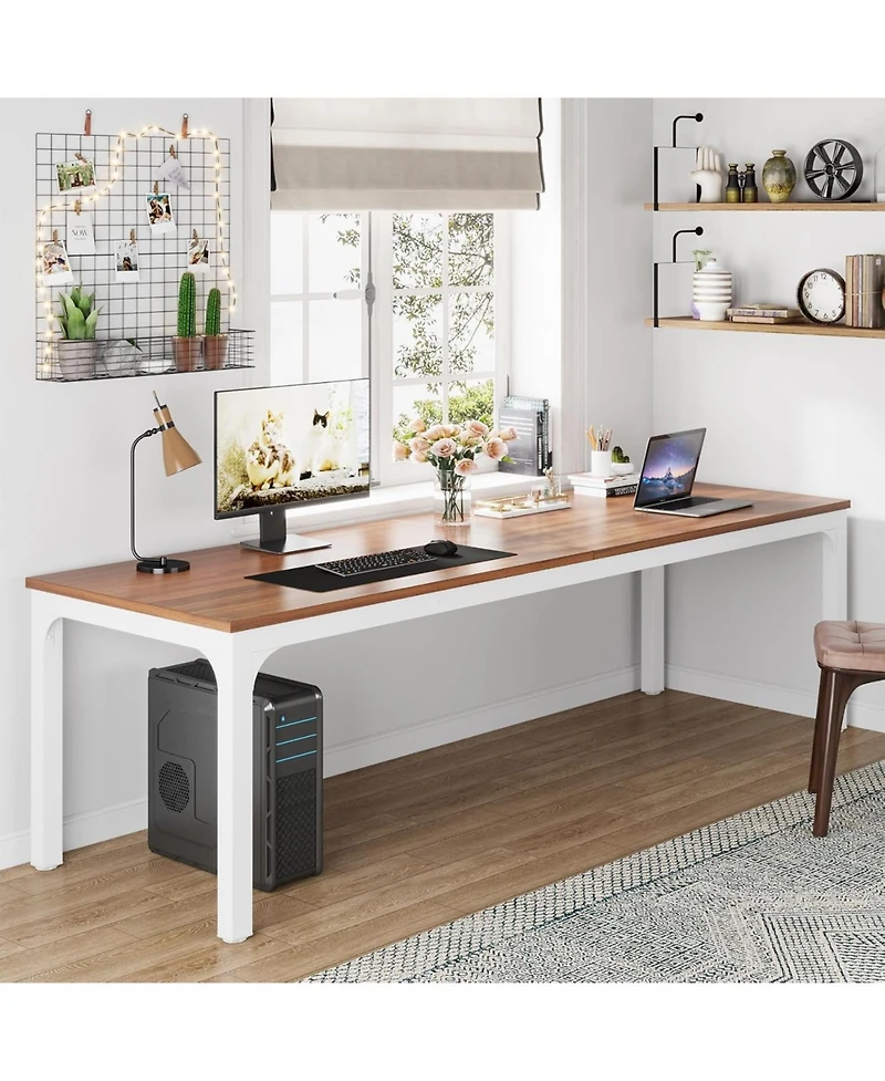 Tribesigns 78.7 Inches Extra Long Computer Desk 2 Person Desk, Double Long Desk, Workstaion for Home Office