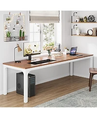 Tribesigns 78.7 Inches Extra Long Computer Desk 2 Person Desk, Double Long Desk, Workstaion for Home Office