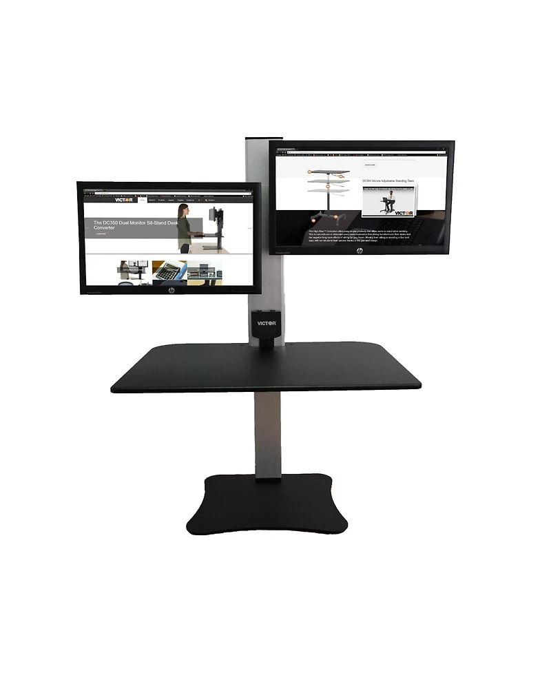 Victor High Rise Electric Dual Monitor Sit Stand Desk Converter