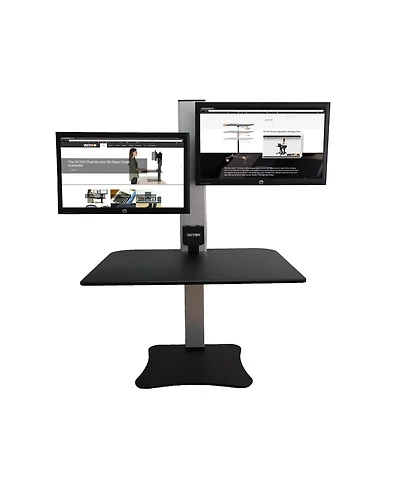Victor High Rise Electric Dual Monitor Sit Stand Desk Converter