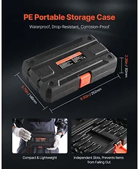 Sugfit 18-Piece Extra Long Allen Hex Bit Set for Hard-to-Reach Applications